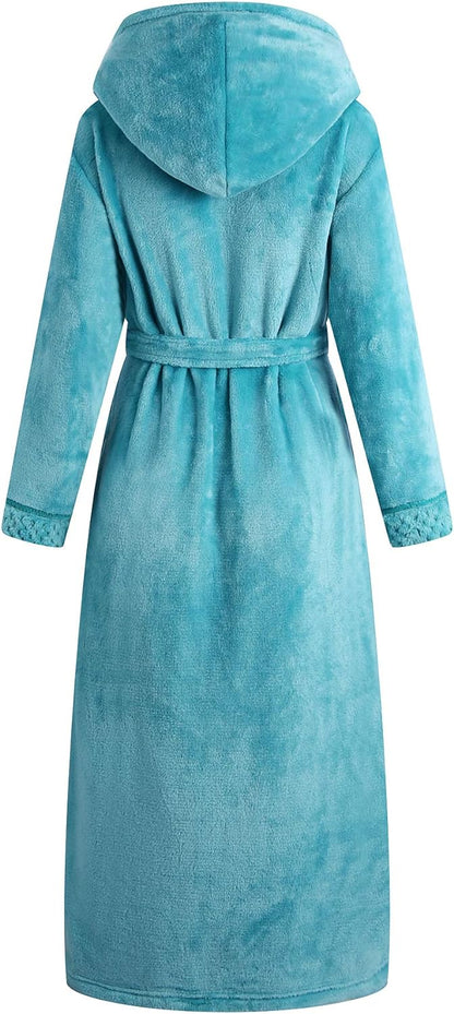 Richie House Women's Plush Soft Warm Fleece Bathrobe Robe RH1591