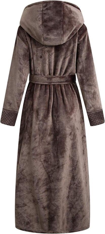 Richie House Women's Plush Soft Warm Fleece Bathrobe Robe RH1591