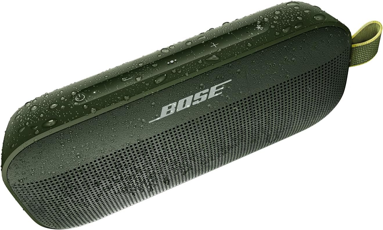 Bose SoundLink Flex Bluetooth Speaker, Portable Speaker with Microphone, Wireless Waterproof Speaker for Travel, Outdoor and Pool Use, Black