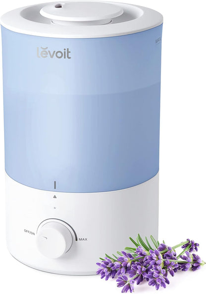 LEVOIT Humidifiers for Bedroom, Quiet (3L Water Tank) Cool Mist Top Fill Essential Oil Diffuser with 25Watt for Home Large Room, 360° Nozzle, Rapid Ultrasonic Humidification for Baby Nursery and Plant