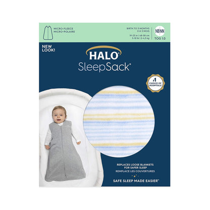 HALO Sleepsack Swaddle, 3-Way Adjustable Wearable Blanket, TOG 3.0, Velboa Plush Dots, Cream, Newborn, 0-3 Months