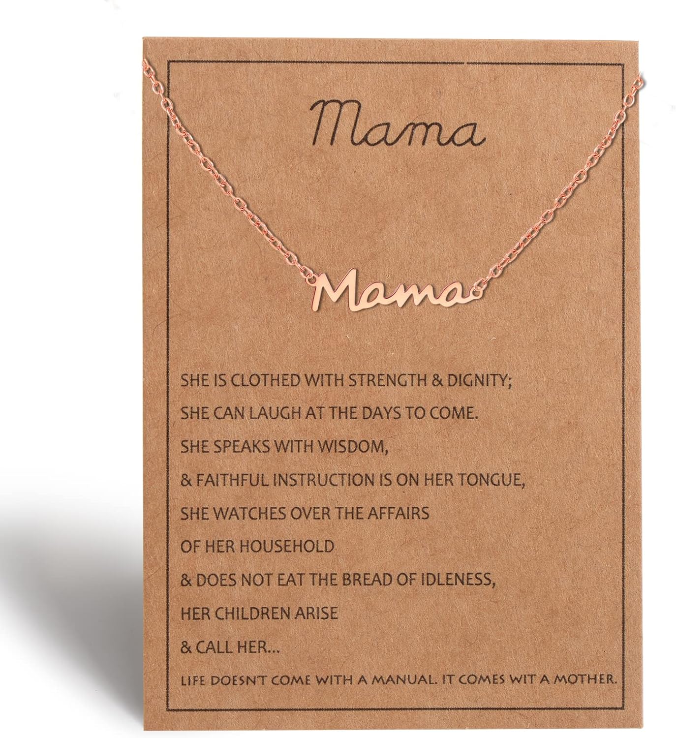 Mama necklace for Women - Silver, Gold & Rose Gold Mom Jewelry for Women, Gifts for New Mom, Expecting Mom Gift for Pregnant Friend, Mom to be Gifts with Cards