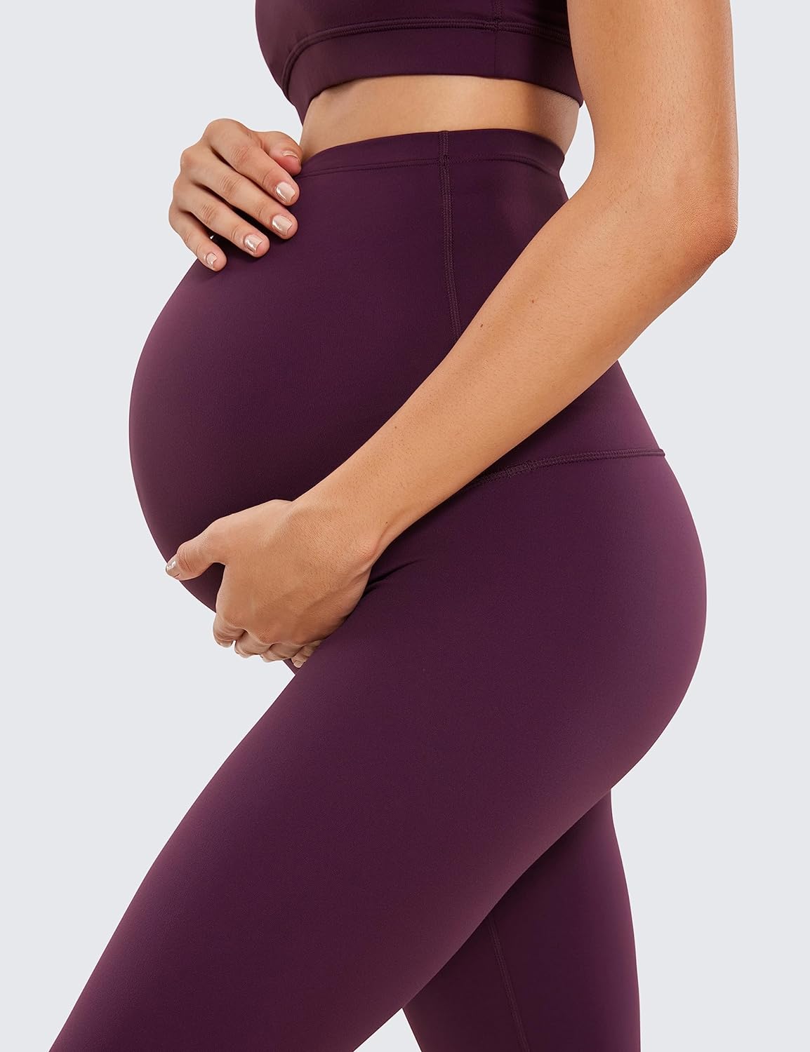 CRZ YOGA Womens Butterluxe Maternity Leggings 25" / 28" - Workout Activewear Yoga Pregnancy Pants Over The Belly Buttery Soft