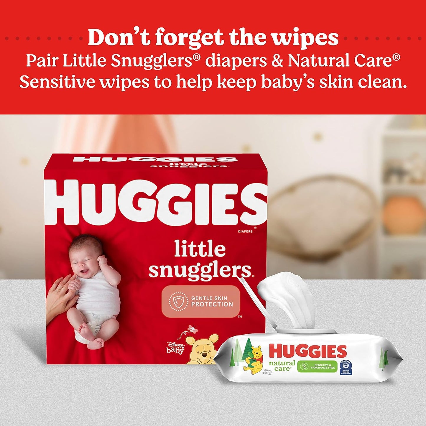 Huggies Newborn Diapers, Little Snugglers Baby Diapers, Size Newborn (up to 10 lbs), 128 Count