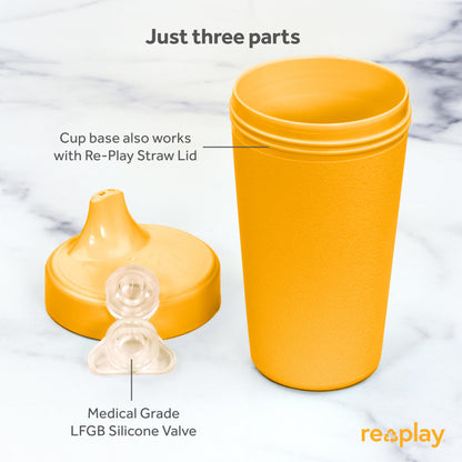 Re Play Made in USA 10 Oz. Sippy Cups for Toddlers (4-pack) Spill Proof Sippy Cup for 1+ Year Old - Dishwasher/Microwave Safe - Hard Spout Kids Cups with Lid 3.13" x 6.25" (Modern Mint)