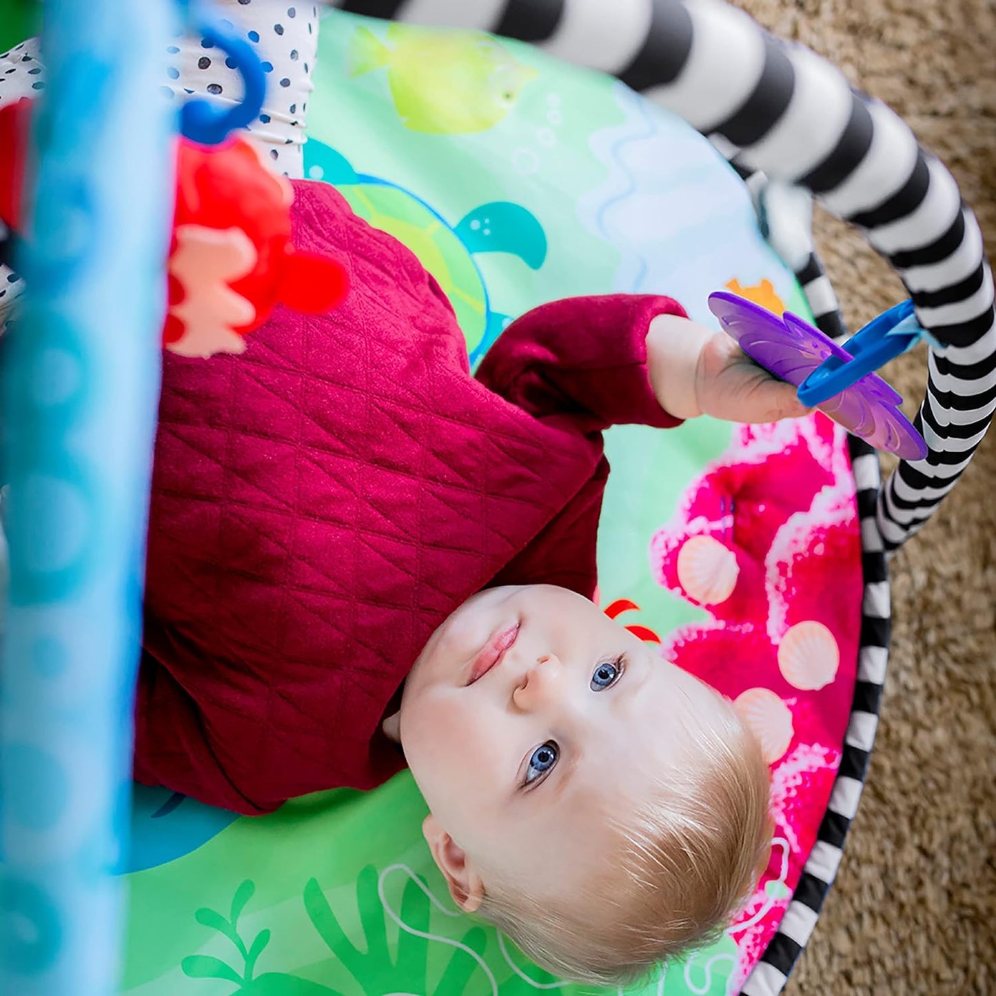 Baby Einstein 4-in-1 Kickin' Tunes Music and Language Play Gym and Piano Tummy Time Activity Mat