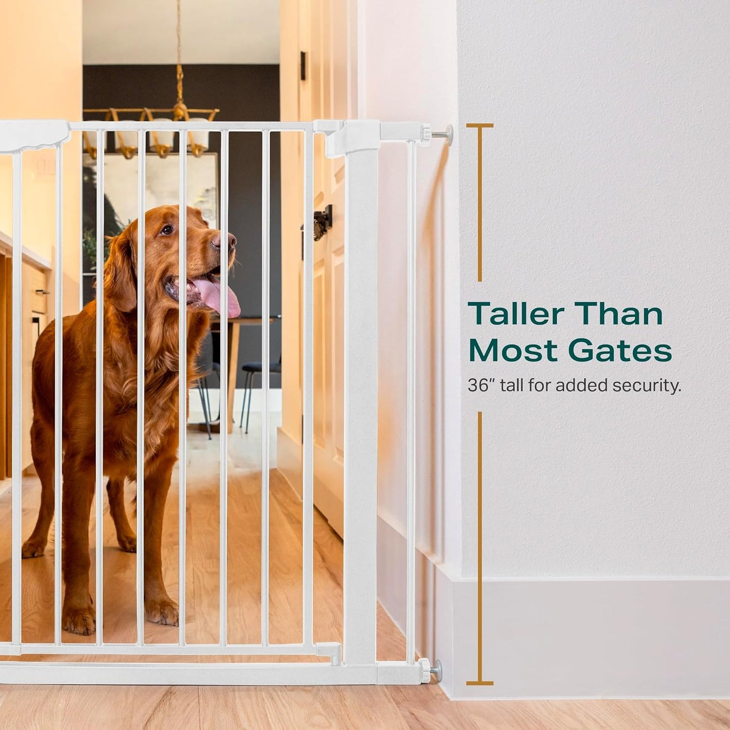 Cumbor 36" Extra Tall Baby Gate for Dogs and Kids with Wide 2-Way Door, 29.7"-40.6" Width, and Auto Close Personal Safety for Babies and Pets, Fits Doorways, Stairs, and Entryways