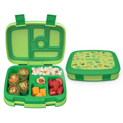 Bentgo® Kids Prints Leak-Proof, 5-Compartment Bento-Style Kids Lunch Box - Ideal Portion Sizes for Ages 3 to 7 - BPA-Free, Dishwasher Safe, Food-Safe Materials - 2023 Collection (Friendly Skies)…