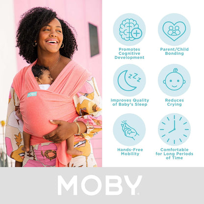 Moby Wrap Baby Carrier | Element for Newborns & Infants #1 Gift Keeps Safe Secure Adjustable All Body Types Perfect Mom Dad Taupe