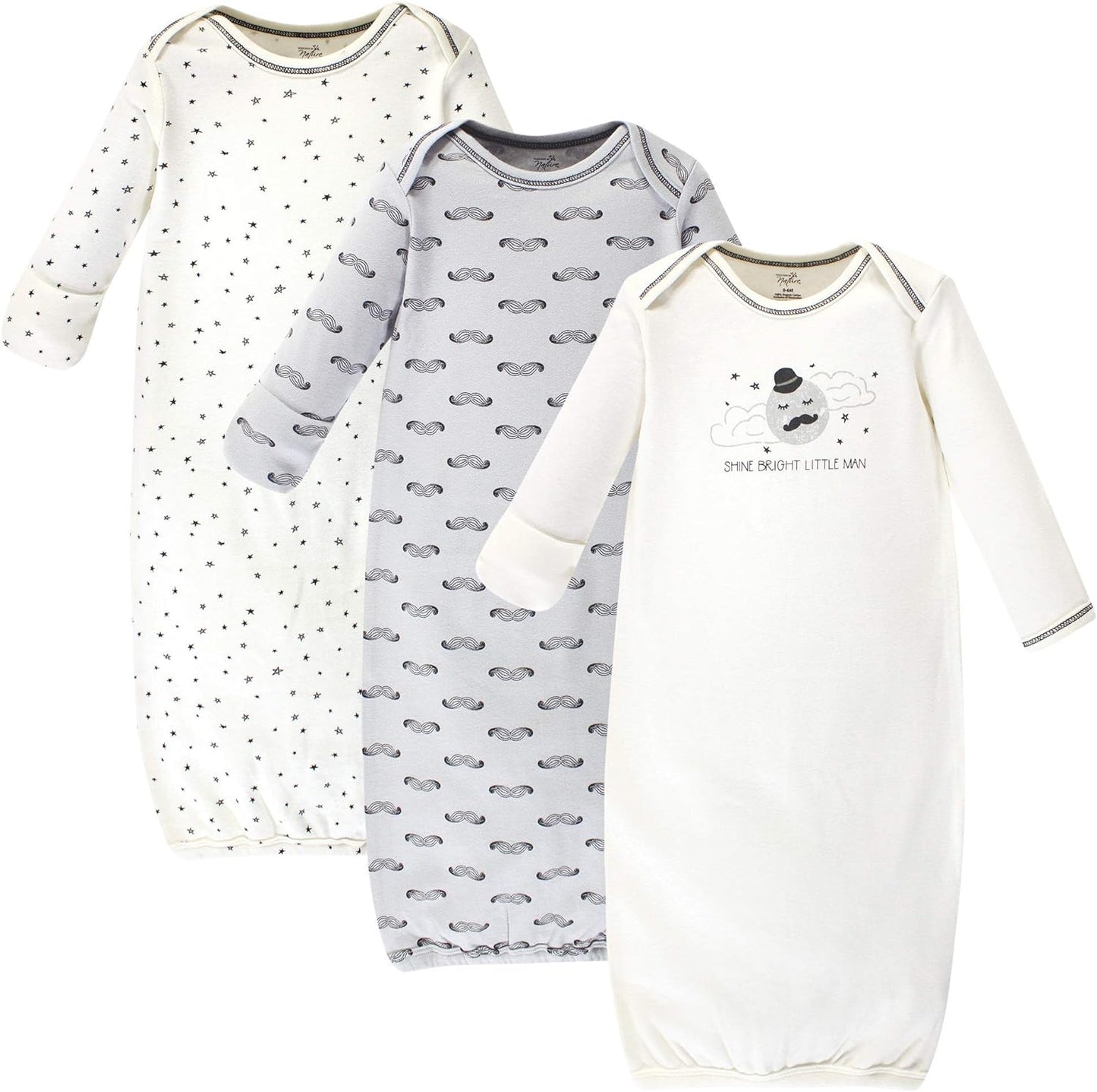 Touched by Nature Unisex Baby Organic Cotton Gowns