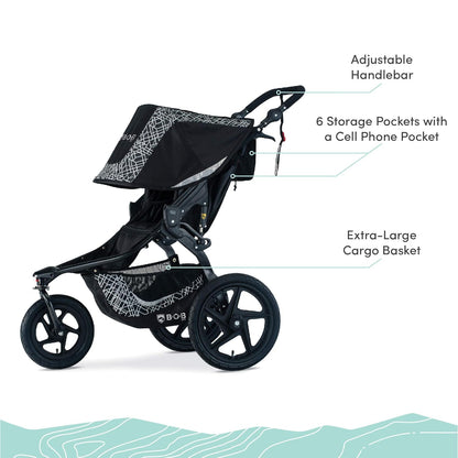 BOB Gear Revolution Flex 3.0 Jogging Stroller, Graphite Black