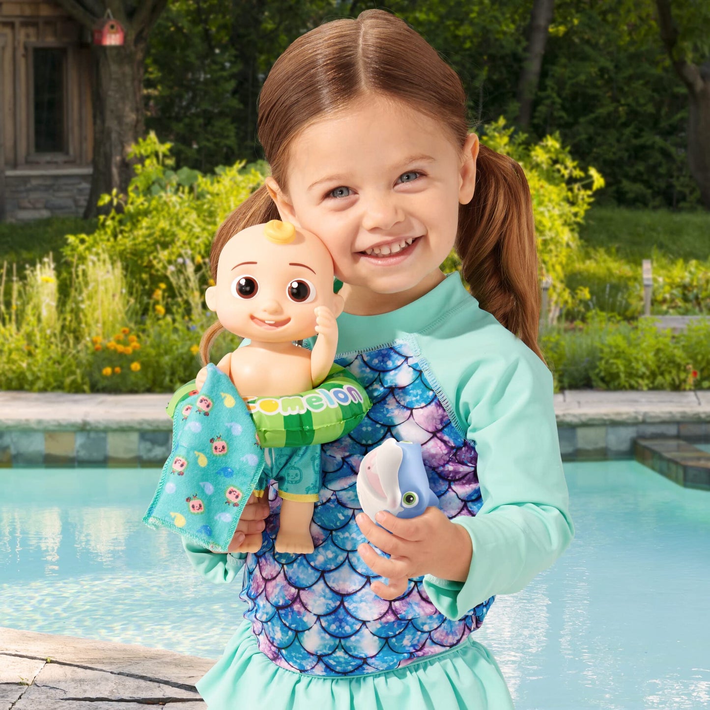 CoComelon - Splish Splash JJ Doll- with Shark Bath Squirter and Water Accessories Water Play - Toys for Kids and Preschoolers - Amazon Exclusive