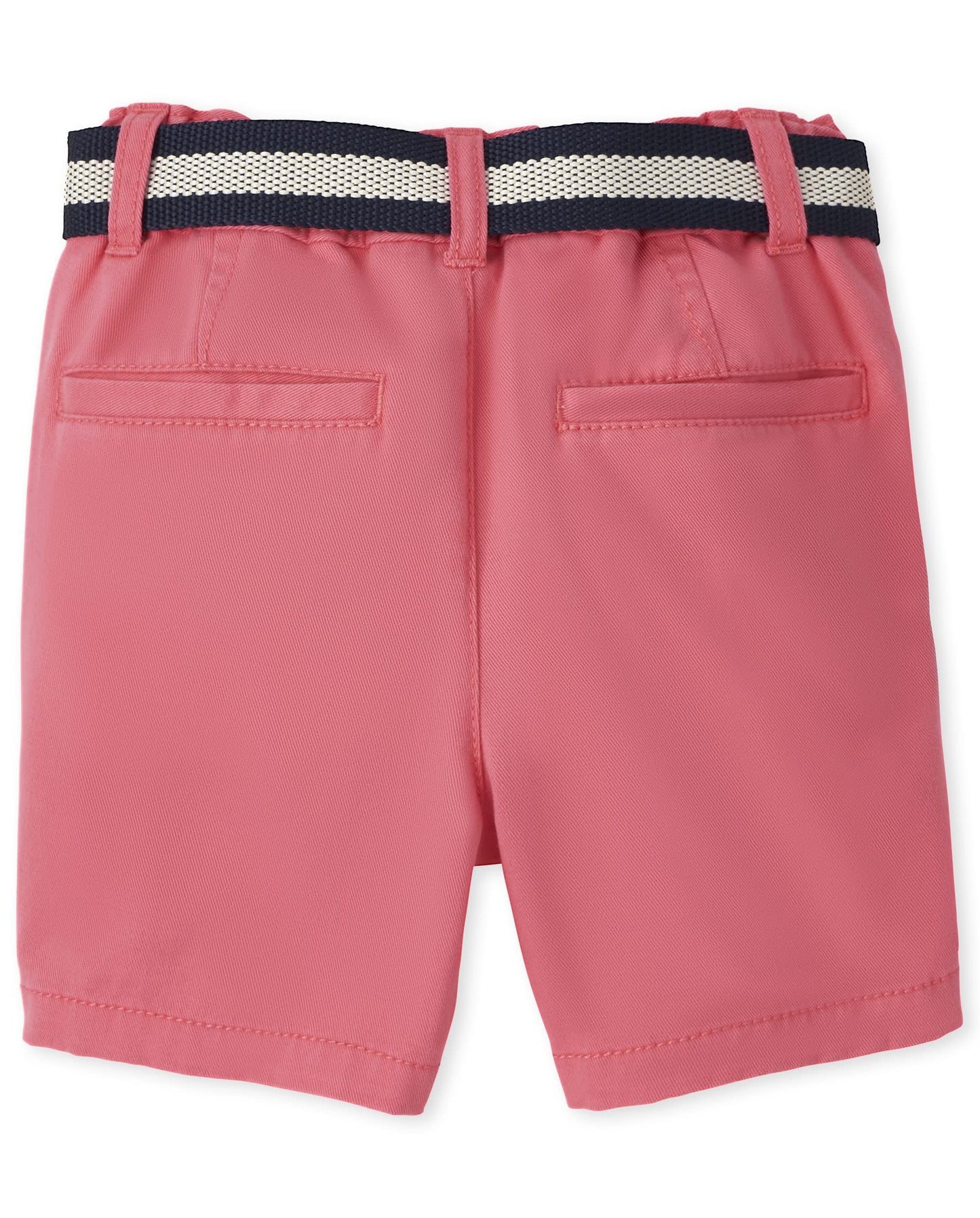 The Children's Place Baby Boys' and Toddler Twill Belted Chino Short, Toast, 2T