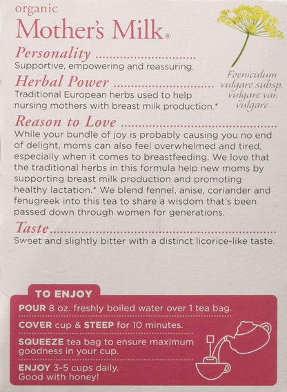 Traditional Medicinals Tea, Organic Raspberry Leaf, Eases Menstrual Cramps, Supports a Healthy Pregnancy, 96 Tea Bags (6 Pack)