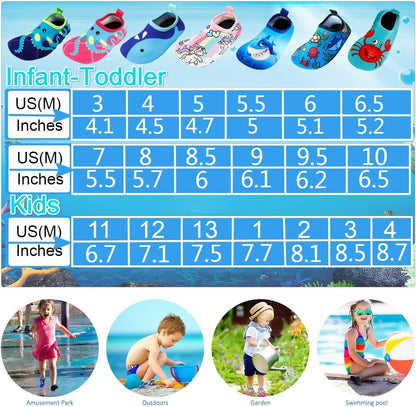 Bigib Toddler Kids Swim Water Shoes Quick Dry Non-Slip Water Skin Barefoot Sports Shoes Aqua Socks for Boys Girls Toddler