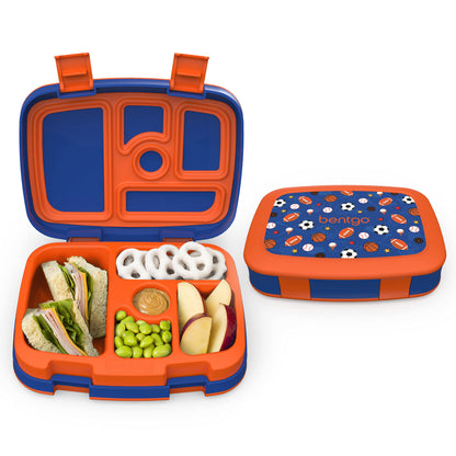 Bentgo® Kids Prints Leak-Proof, 5-Compartment Bento-Style Kids Lunch Box - Ideal Portion Sizes for Ages 3 to 7 - BPA-Free, Dishwasher Safe, Food-Safe Materials - 2023 Collection (Friendly Skies)…