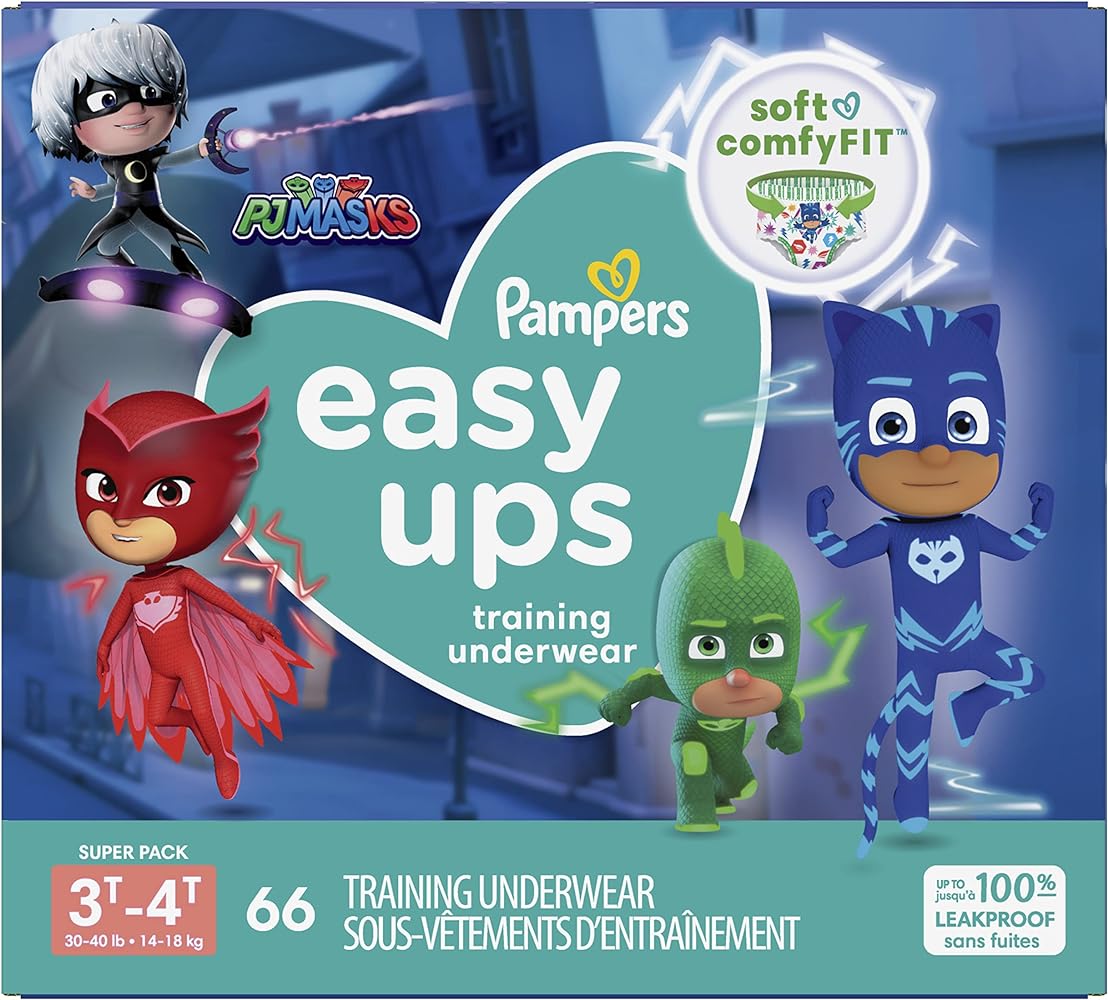 Pampers Easy Ups Girls & Boys Potty Training Pants - Size 3T-4T, 124 Count, My Little Pony Training Underwear