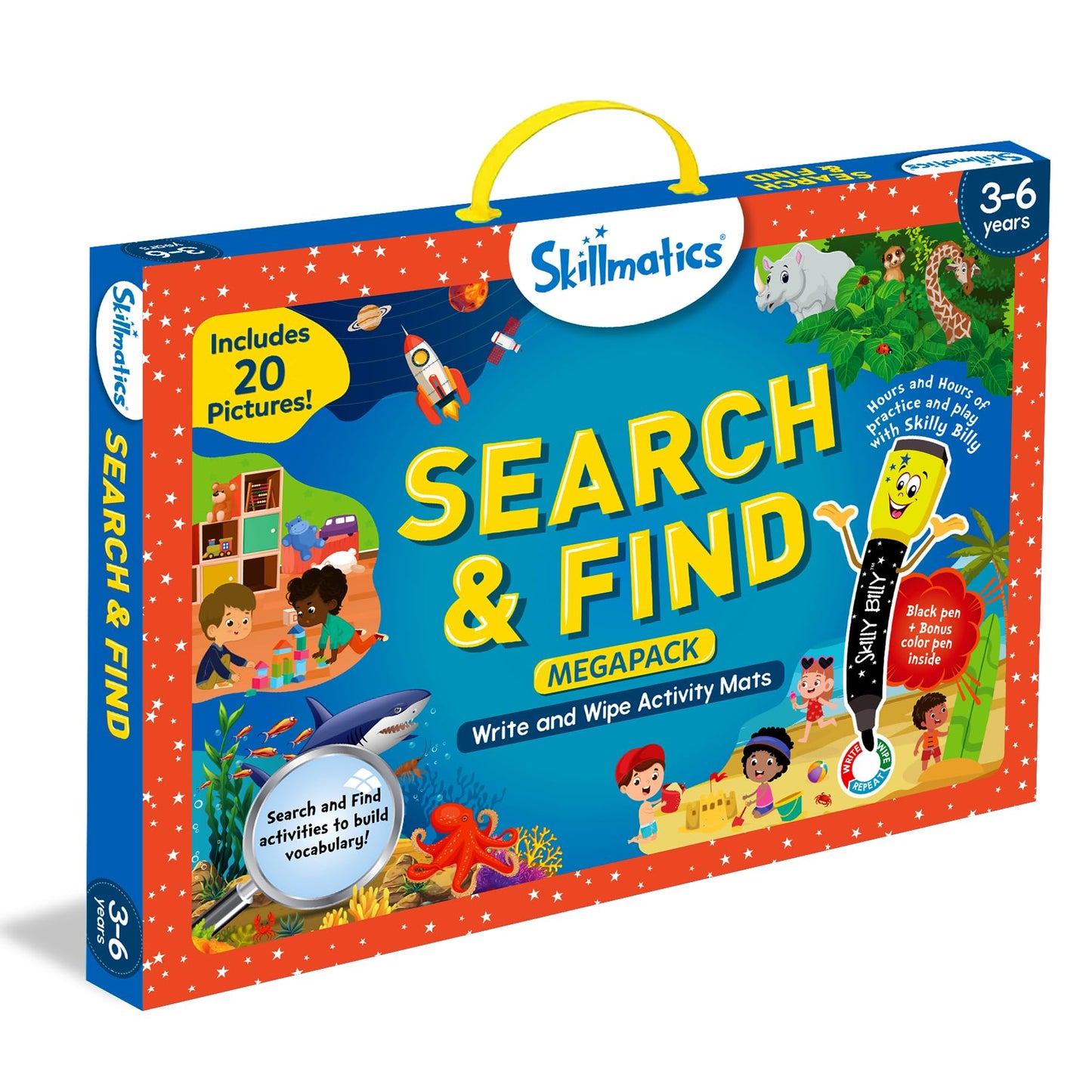 Skillmatics Preschool Learning Activity - Search and Find Megapack Educational Game, Perfect for Kids, Toddlers Who Love Toys, Art and Craft Activities, Gifts for Girls and Boys Ages 3, 4, 5, 6