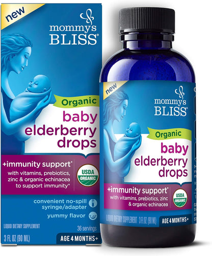 Mommy's Bliss Original Gripe Water, Infant Gas and Colic Relief, Gentle & Safe, 2 Weeks+, 4 Fl Oz (Pack of 2)