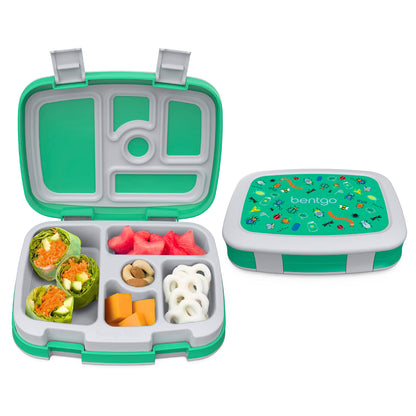 Bentgo® Kids Prints Leak-Proof, 5-Compartment Bento-Style Kids Lunch Box - Ideal Portion Sizes for Ages 3 to 7 - BPA-Free, Dishwasher Safe, Food-Safe Materials - 2023 Collection (Friendly Skies)…