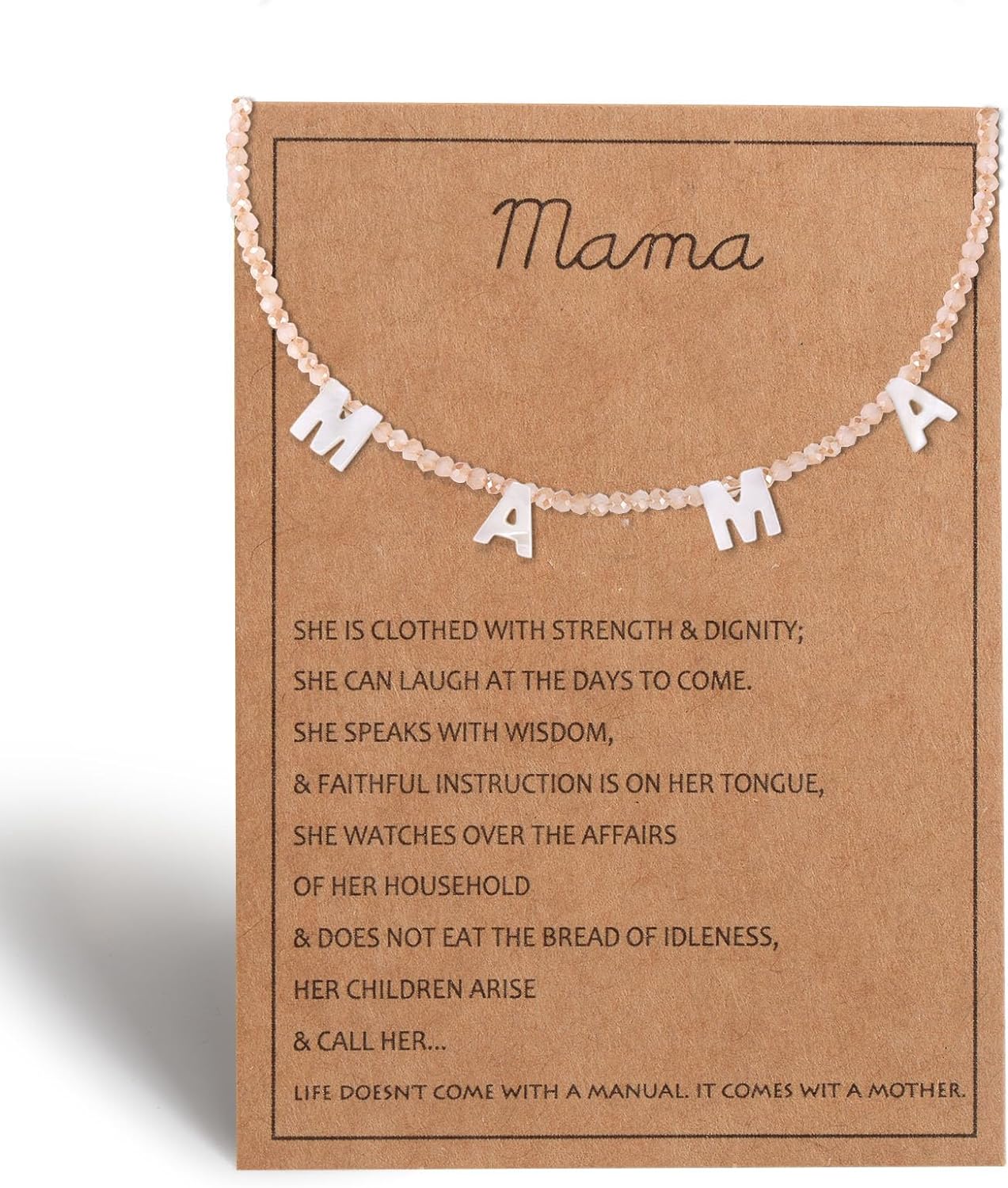 Mama necklace for Women - Silver, Gold & Rose Gold Mom Jewelry for Women, Gifts for New Mom, Expecting Mom Gift for Pregnant Friend, Mom to be Gifts with Cards