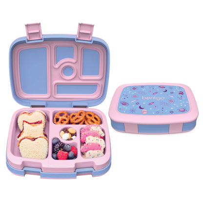 Bentgo® Kids Prints Leak-Proof, 5-Compartment Bento-Style Kids Lunch Box - Ideal Portion Sizes for Ages 3 to 7 - BPA-Free, Dishwasher Safe, Food-Safe Materials - 2023 Collection (Friendly Skies)…