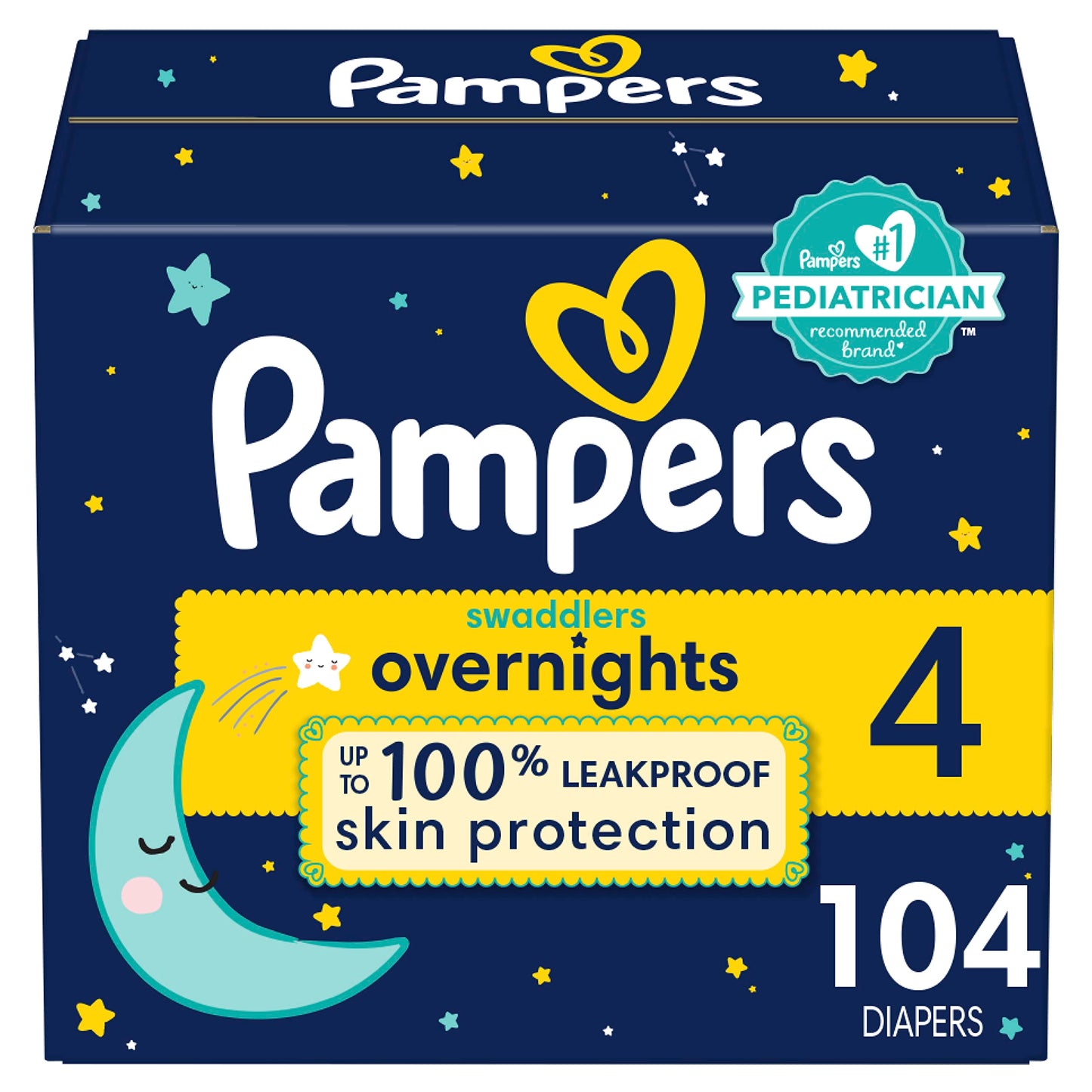 Pampers Swaddlers Overnights Diapers - Size 3, 116 Count, Disposable Baby Diapers, Night Time Skin Protection