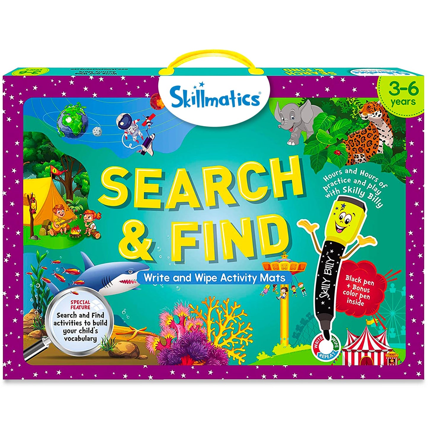 Skillmatics Preschool Learning Activity - Search and Find Megapack Educational Game, Perfect for Kids, Toddlers Who Love Toys, Art and Craft Activities, Gifts for Girls and Boys Ages 3, 4, 5, 6