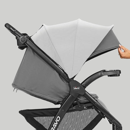 Chicco Bravo LE ClearTex Quick-Fold Stroller - Pewter | Grey