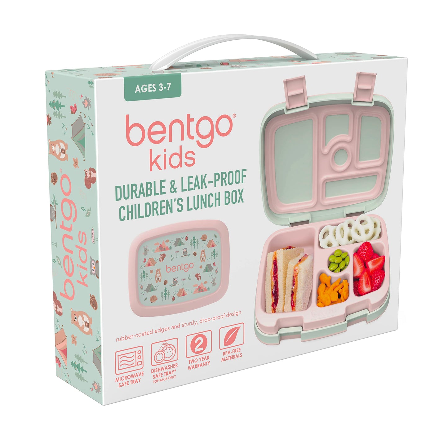 Bentgo® Kids Prints Leak-Proof, 5-Compartment Bento-Style Kids Lunch Box - Ideal Portion Sizes for Ages 3 to 7 - BPA-Free, Dishwasher Safe, Food-Safe Materials - 2023 Collection (Friendly Skies)…