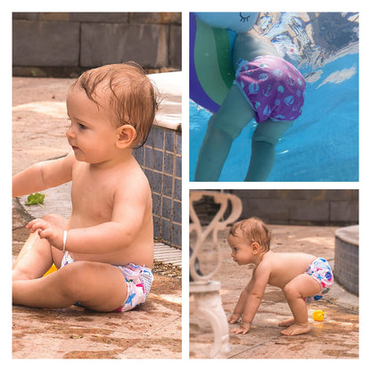 ALVABABY Swim Diapers Baby & Toddler Snap Large Size Reusable Adjustable Baby Boy ZYK103-D118