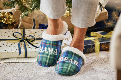 Dearfoams Gifts for Women Matching Christmas Holiday Mama Bear Slipper