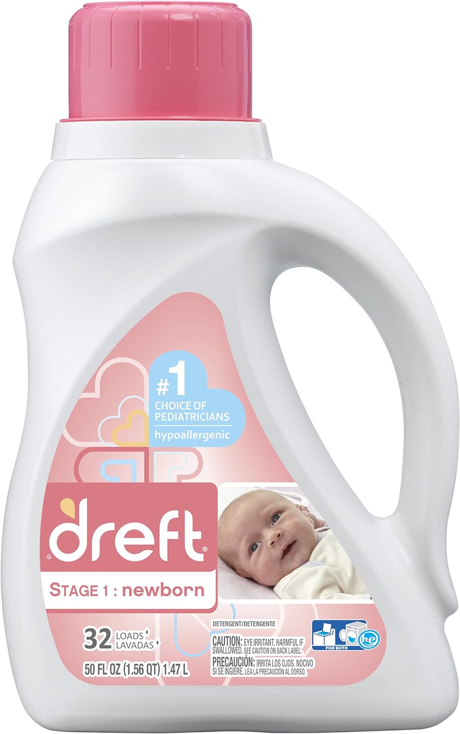 Dreft Stage 1: Newborn Baby Liquid Laundry Detergent 114 loads 165 fl oz