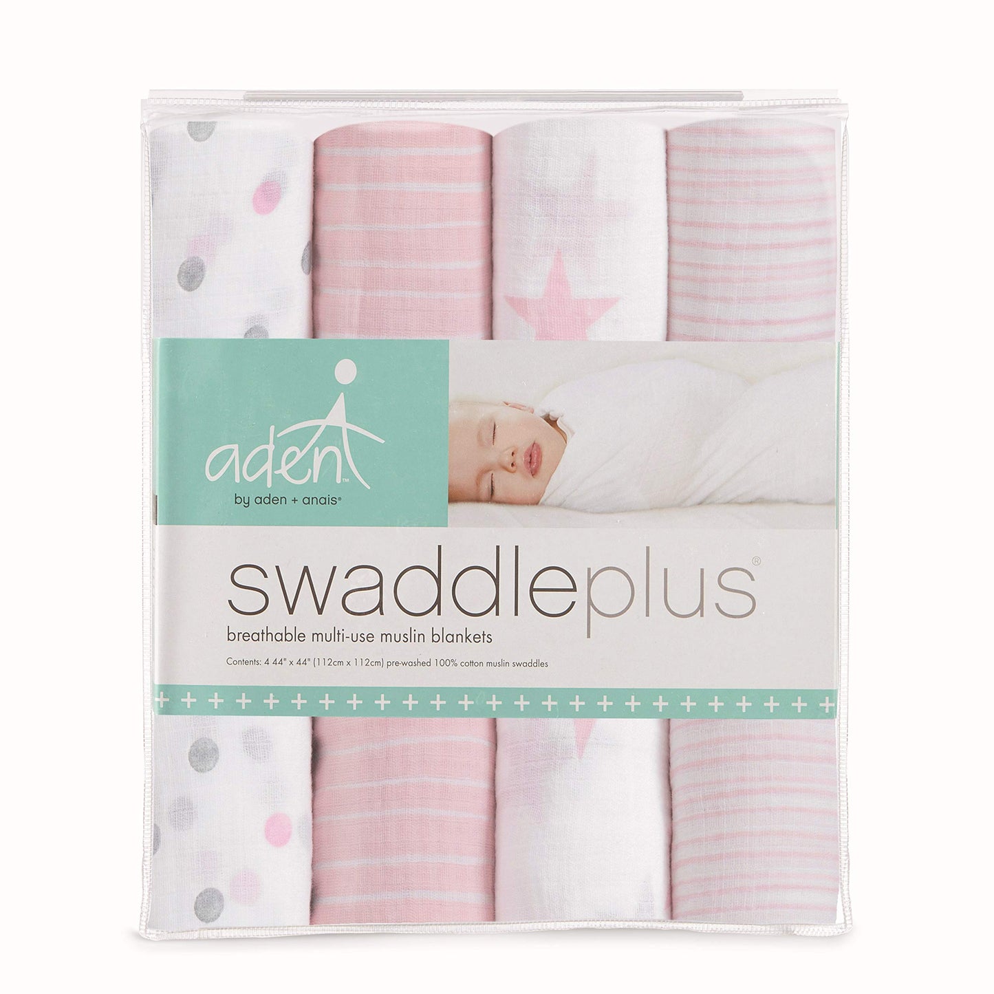 essentials cotton muslin swaddle 4-pack