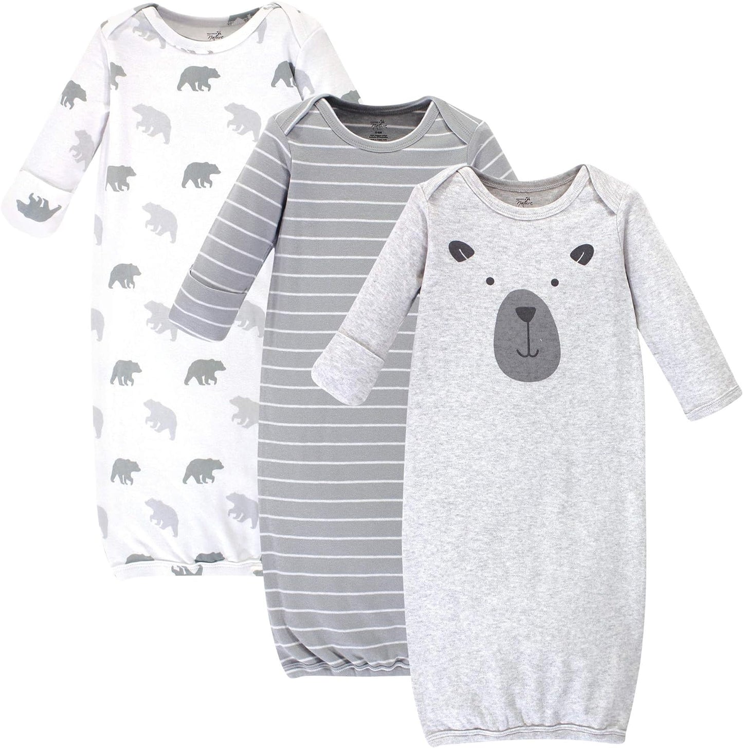 Touched by Nature Unisex Baby Organic Cotton Gowns