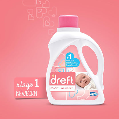 Dreft Stage 1: Newborn Baby Liquid Laundry Detergent 114 loads 165 fl oz