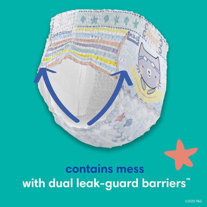 Pampers Splashers Swim Diapers - Size M, 18 Count, Gap-Free Disposable Baby Swim Pants