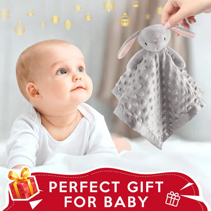 Pro Goleem Loveys for Babies - Soft Security Blanket Baby Snuggle Toy Newborn Stuffed Animals Baby Gifts for Boys and Girls, Grey Bunny 16 Inch