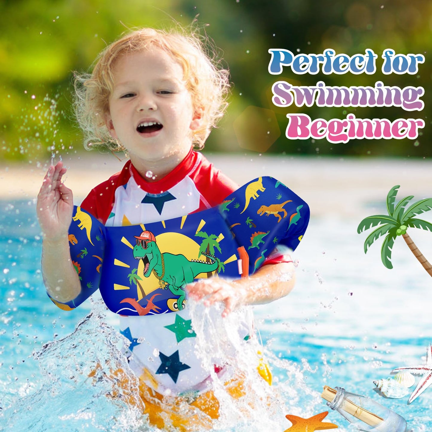 Heysplash Swim Vest for Kids, Toddler Pool Floaties Fit 20-50/70 Lbs, Children Swimming Vest with Adjustable Strap, Swim Jacket Water Wing Arm Float, Puddle Sea Beach Boat Jumper Boy Girl Baby Age 2-6