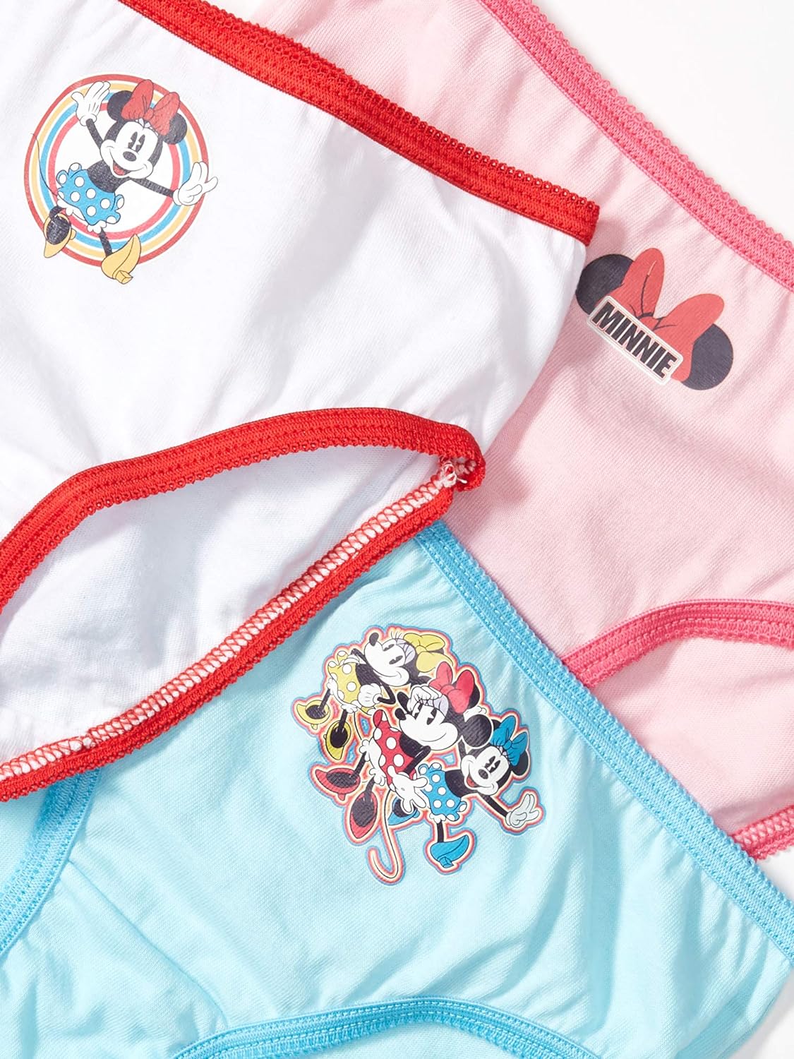 Disney Girls' Minnie Mouse Underwear Multipacks with Assorted Prints in Sizes 2/3t, 4t, 4, 6, 8 and 10