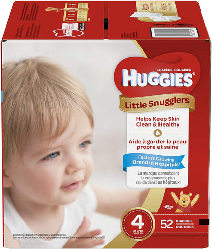 Huggies Newborn Diapers, Little Snugglers Baby Diapers, Size Newborn (up to 10 lbs), 128 Count