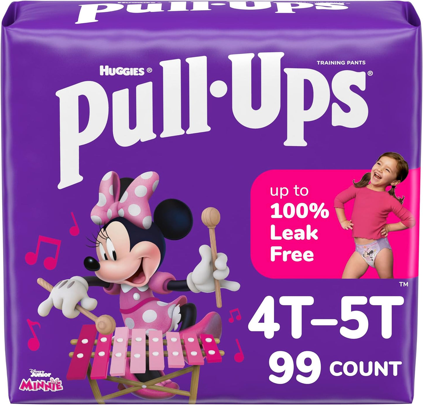 Pull-Ups Girls' Potty Training Pants, 2T-3T (16-34 lbs), 124 Count (4 packs of 31), Packaging May Vary