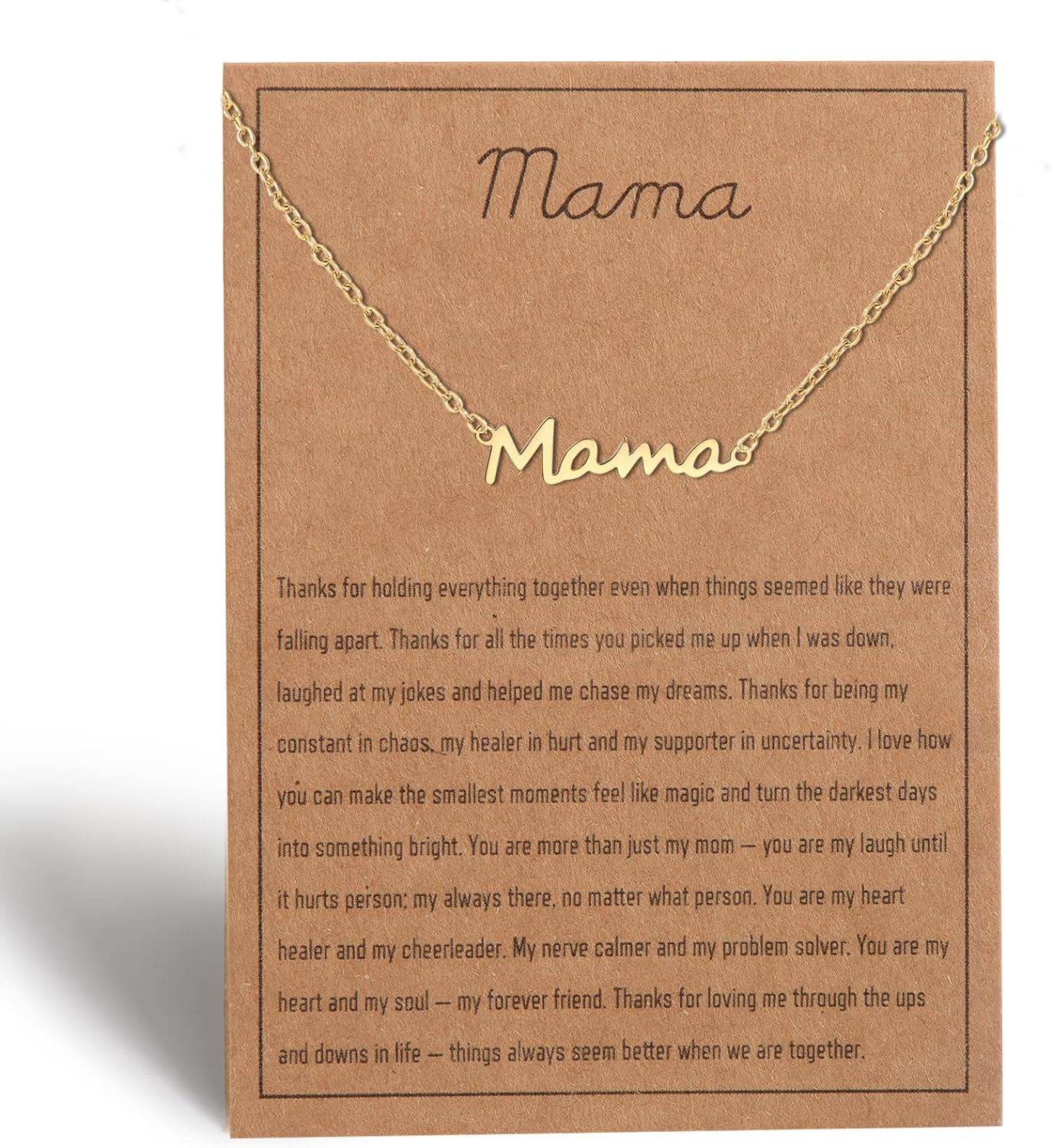 Mama necklace for Women - Silver, Gold & Rose Gold Mom Jewelry for Women, Gifts for New Mom, Expecting Mom Gift for Pregnant Friend, Mom to be Gifts with Cards