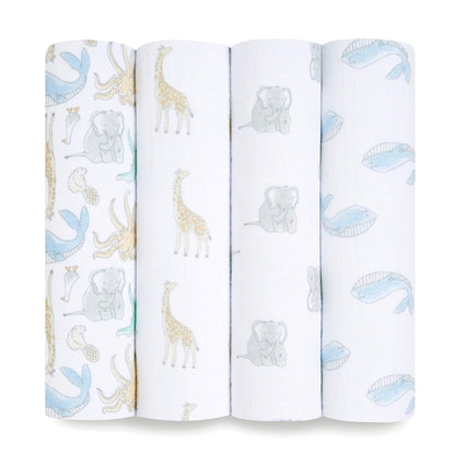 essentials cotton muslin swaddle 4-pack