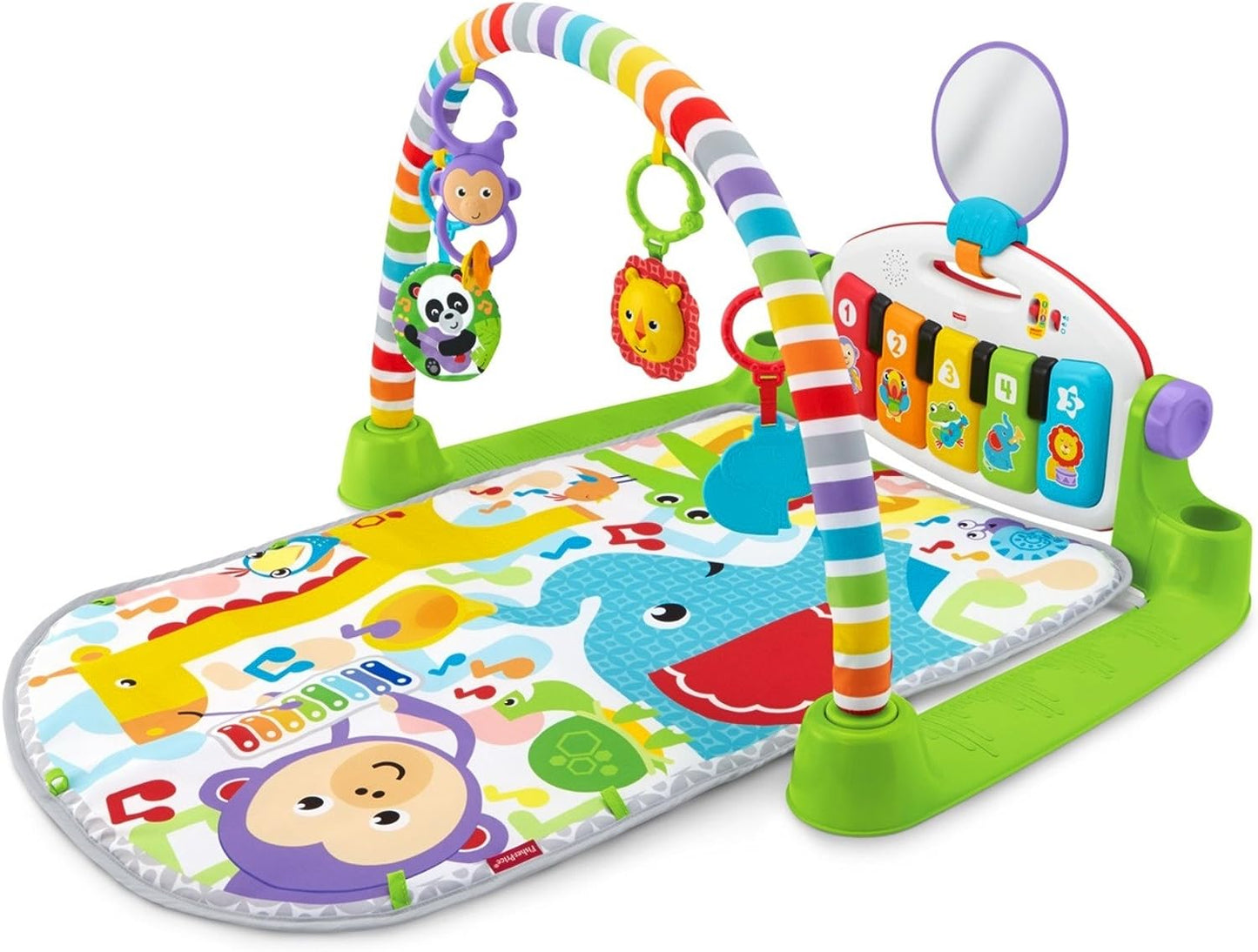 Fisher-Price Baby Playmat Deluxe Kick & Play Piano Gym with Musical -Toy Lights & Smart Stages Learning Content for Newborn to Toddler