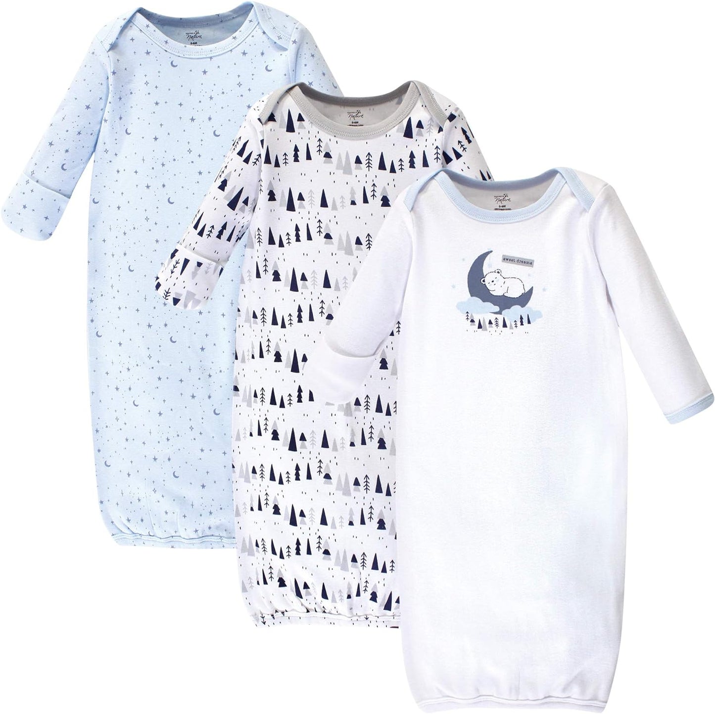 Touched by Nature Unisex Baby Organic Cotton Gowns