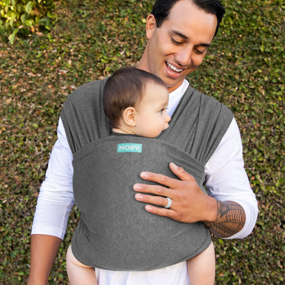 Moby Wrap Baby Carrier | Element for Newborns & Infants #1 Gift Keeps Safe Secure Adjustable All Body Types Perfect Mom Dad Taupe