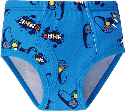 BYONEME 100% Cotton Little Boys Briefs Soft Dinosaur Truck Toddler Underwear