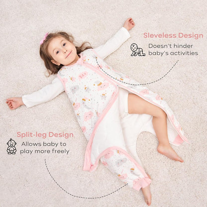 Yoofoss Baby Sleep Sack 0-6 Months Wearable Blanket for Babies 100% Cotton 2-Way Zipper TOG 0.5 Toddler Sleeping Sack 3 Pack, Comfy Lightweight Sleep Sacks