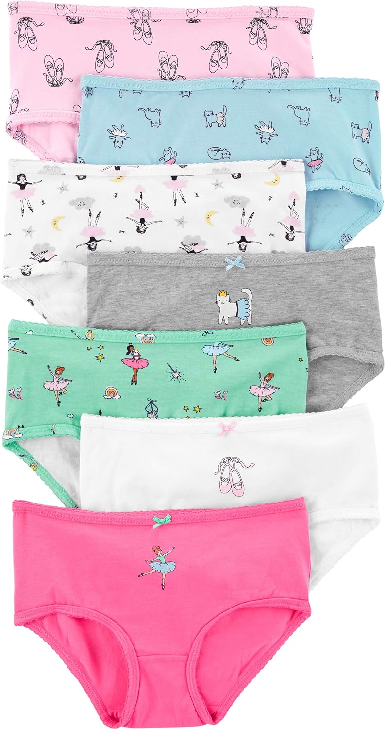 Carter's Girls' Little 7-Pack Underwear